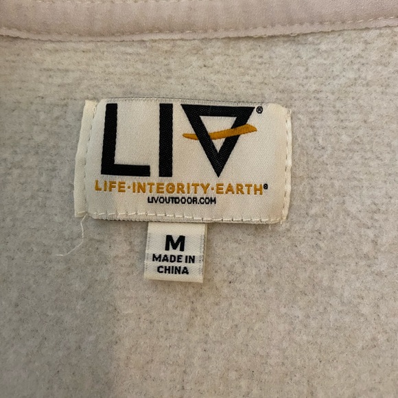 LIV Life-Integrity-Earth hooded 1/4 zip sweatshirt. Size M. - Picture 8 of 12